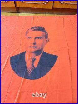 Large VINTAGE 1970 Vintage Soviet Union (USSR) Flag RED BANNER