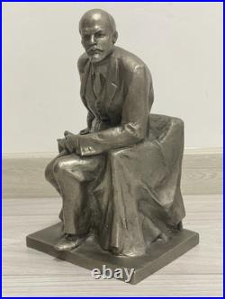 Large Vintage Soviet metal figurine sculpture bust Vladimir Lenin 1960