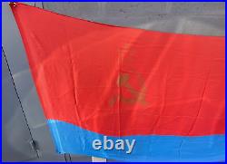 Large vintage Soviet Union flag with hammer and sickle. 130? 260cm