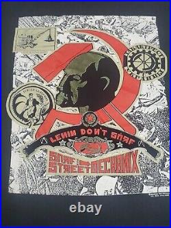 Lenin Vintage Soviet Union Russia USSR Double Sided Print Shirt Men's L