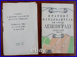 Leningrad Soviet Union USSR Travel Map & Sightseeing Index 1956 pamphlet