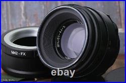 Lens HELIOS 44-2 2/58mm +adapter M42/FX, soviet lens Bokeh Portrait, Russian Lens