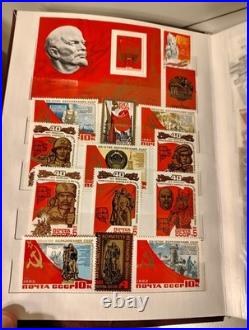 MINT USSR Soviet Stamp Collection Album Book 18 Pages Space Olympics Art Navy