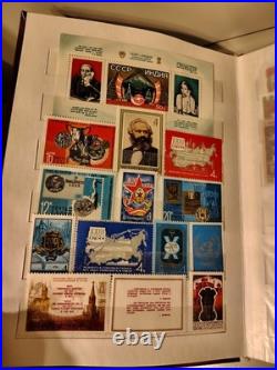 MINT USSR Soviet Stamp Collection Album Book 18 Pages Space Olympics Art Navy
