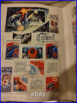MINT USSR Soviet Stamp Collection Album Book 18 Pages Space Olympics Art Navy