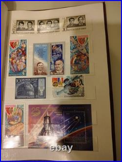MINT USSR Soviet Stamp Collection Album Book 18 Pages Space Olympics Art Navy