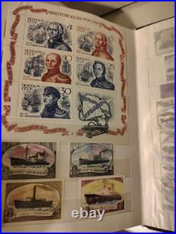 MINT USSR Soviet Stamp Collection Album Book 18 Pages Space Olympics Art Navy