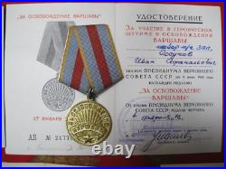 Medal For Liberation Warsaw docs WWII Medals Soviet Union USSR