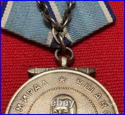 Medal of Ushakov, Military Award from Soviet Union, solid silver #845
