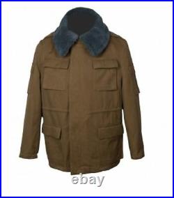 Military Jacket Afganka USSR Original Fur Collar Sand Color Size 44, 46 (XS, S)