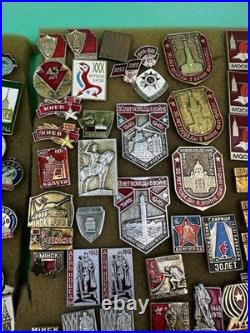 Mixed Lot Of Ussr Soviet Union Russian Enamel Pins, Badges, Medals, Communism
