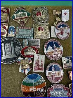 Mixed Lot Of Ussr Soviet Union Russian Enamel Pins, Badges, Medals, Communism