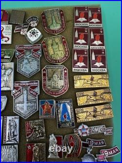 Mixed Lot Of Ussr Soviet Union Russian Enamel Pins, Badges, Medals, Communism