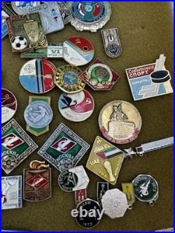 Mixed Lot Of Ussr Soviet Union Russian Enamel Pins, Badges, Medals, Communism