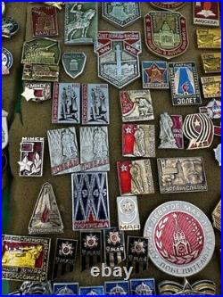 Mixed Lot Of Ussr Soviet Union Russian Enamel Pins, Badges, Medals, Communism