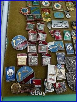 Mixed Lot Of Ussr Soviet Union Russian Enamel Pins, Badges, Medals, Communism