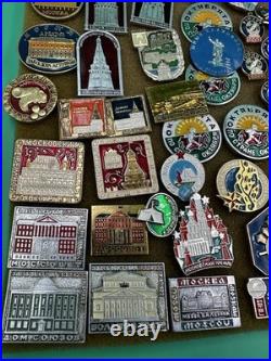 Mixed Lot Of Ussr Soviet Union Russian Enamel Pins, Badges, Medals, Communism