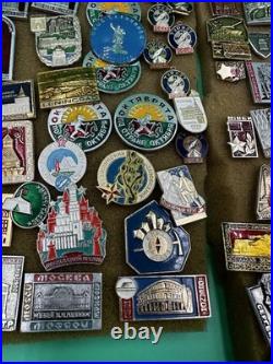 Mixed Lot Of Ussr Soviet Union Russian Enamel Pins, Badges, Medals, Communism