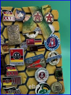 Mixed Lot Of Ussr Soviet Union Russian Enamel Pins, Badges, Medals, Communism Ddr