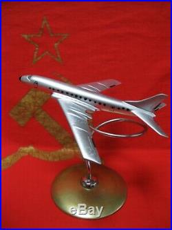 Model airplane TU-104 AEROFLOT Kharkov aircraft factory metal Soviet Union USSR
