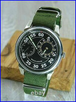 Molniya Regulateur mechanical Military Black Dial Soviet Era mens watch