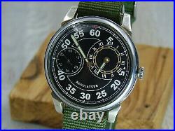 Molniya Regulateur mechanical Military Black Dial Soviet Era mens watch