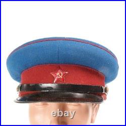 NKVD Commissar Red Soviet Union Army Cap WW2 1945 shovel visor