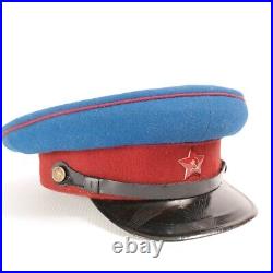 NKVD Commissar Red Soviet Union Army Cap WW2 1945 shovel visor