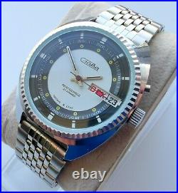 New Automatic Old Stock Slava 2427 Double Calendar Ussr Made Watch Ultra Rare