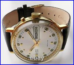 New Automatic Ussr Made Old Stock Slava 2427 Double Calendar Watch