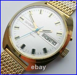 New Manual Ussr Made Old Stock Slava Sekonda 2428 Double Calendar Vintage Watch