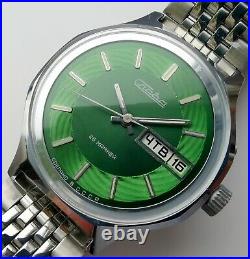 New Rare Ussr Made Vintage Automatic Slava 2427 Double Calendar Watch