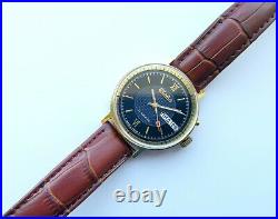 New Ultra Rare Mechanical Old Stock Slava 2428 Vintage Double Calendar Watch