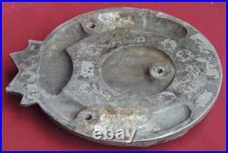 OLD Big USSR Cast Coat of Arms 16 Bands Steam LOCO PLAQUE Vintage Railroad Crest