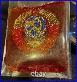 OLYMPIC PATCH RUSSIA USSR SOVIET UNION LOGO ORIGINAL SIZE 57 by 60 RU CREST RAR