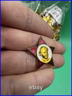 Octobrist Soviet badge vintage Set 300x USSR Communist pins lot star young Lenin