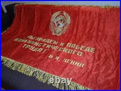 Old banner of the USSR (Soviet) Coat of Arms Communist FLAG Soviet Union