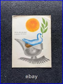 Original 1970s Anti-War Soviet Union Propaganda Poster, Original USSR Propagand