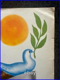 Original 1970s Anti-War Soviet Union Propaganda Poster, Original USSR Propagand