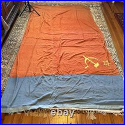 Original Great Flag Russian SSR RSFSR Soviet VINTAGE MADE USSR 84x54 1950s