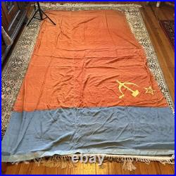 Original Great Flag Russian SSR RSFSR Soviet VINTAGE MADE USSR 84x54 1950s