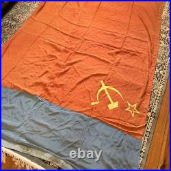 Original Great Flag Russian SSR RSFSR Soviet VINTAGE MADE USSR 84x54 1950s