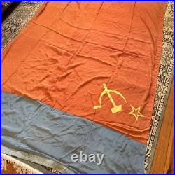 Original Great Flag Russian SSR RSFSR Soviet VINTAGE MADE USSR 84x54 1950s