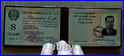 Original Russian 3 booklet-IDs, Political Deputy of Leningrad + 2 certificates