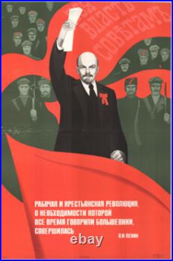 Original Soviet Union Poster 1973 USSR Lenin Revolution Propaganda 23371