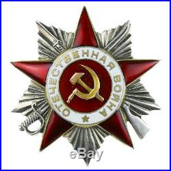 Original Soviet Union Silver Military Order Of The Patriotic War Ww2 Award Badge