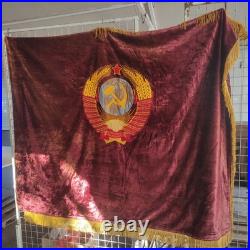 Original Soviet union Velvet flag banner Lenin USSR communist Emblem