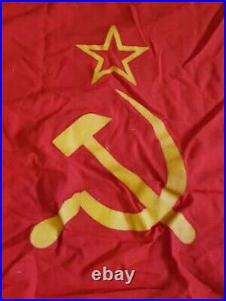 Original USSR Red National Flag of the Soviet Union Flag Hammer & Sickle Large