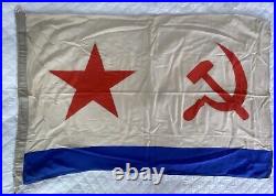 Original USSR navy flag wool from a ship or military submarine Soviet Union 1981 Original USSR navy flag wool from a ship or military submarine Soviet Union 1981
