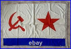 Original USSR navy flag wool from ship or military submarine Soviet Union 1981